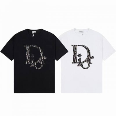 上新款号 D1047 dior 2025春夏新款首发专柜最新款短袖圆领T恤印花 -面料 280G双纱纯棉短袖 配套32支纯棉罗纹 原版面料 官方同款 男女同款