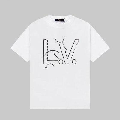 LOUIS VUITTON 路易威登 Logo印花字母短袖T恤 定制240克同缸染面料 手感非常舒服 春夏最新砖柜同步 OS落肩版型 时尚又个性 超级百搭好看的