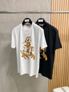 爱马仕 2025新款原单男士休闲打底短袖T恤 高端定制 高版本 时尚百搭爆款宽松版型原版进口420克双股纯棉面料 螺纹袖口.领口衣摆 手感超柔软细腻 穿着亲肤舒