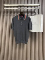 gucci 2025Ss新款针织短袖Polo衫，以弹力珠地棉匠心演绎，搭配领口织带细节，更显精巧趣致。肩缝包骨。全部还原原版。尺码：S-Xl