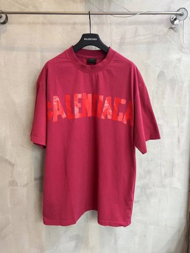 顶级最高版本 尺码偏大 B家 巴黎世家 Balenciaga 经典重工艺印花圆领半袖T恤短袖 男女同款 情侣款 宽松版型 最高版本 原版面料 高版本 高品质 所
