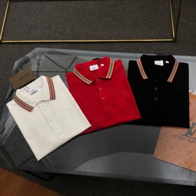 Burbberry巴宝莉2025新款刺绣polo衫T恤 高版本高品质 原版面料网红明星同款 官网绣翻领现货！采用原版面料 翻领和胸口标志性Logo刺绣， 衣领处