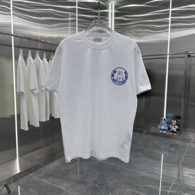 dior迪奥 2025春夏新款260克短袖T恤 个性印花 男女同款宽松版 S M L Xl Xxl 五个码 黑色 白色 咖啡色