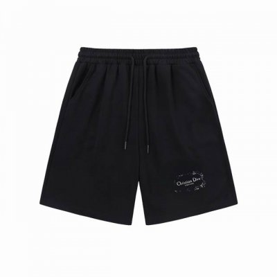 Dior 迪奥 经典款 轻奢主义 Cd印花字母Logo 男女日常通勤穿搭必备 休闲短裤 定制毛圈面料 松紧+抽绳可调节裤腰 腰标吊牌洗水唛三标齐全 颜色：黑色