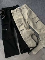 款号Xk3291 大理石暗纹拉链口袋休闲微喇通勤长裤Cleanfit工装裤男，面料定制经过一流的高工艺水洗 ，质地紧密 色泽均匀 纹理清晰，上身非常舒适 直筒版