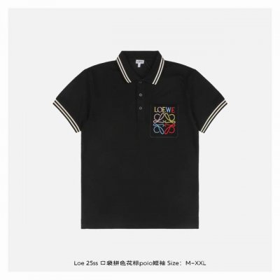 loewe 罗意威 25Ss 口袋拼色花标polo短袖 纯棉珠地棉面料经典款polo衫 经典系列 图案装饰让商务休闲风增添了经典的色彩 整体高级简单大方 面料有