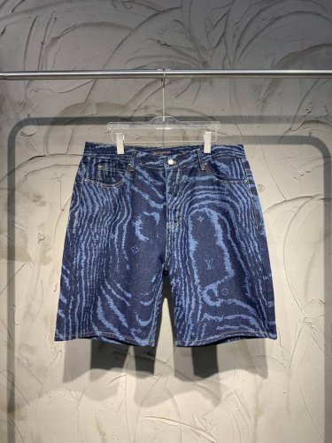 louis Vuitton Ss 25 激光暗纹提花 牛仔短裤 louis Vuitton Fw25 春夏系列 牛仔短裤男女同款 市面最高版本 码数:S M L