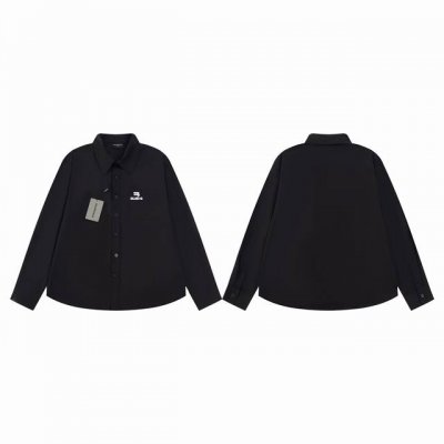 款M815 巴黎 Balenciaga新款巴黎世家衬衫Blcg24Ss新款衬衫长袖套头高品质版型刺绣字母图案 宽松大廓型设计 基础衬衫百搭一年四季都能穿 万能搭
