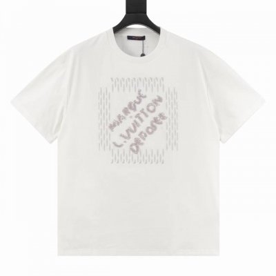 Louis Vuitton Lv 三色串珠刺绣短袖T恤 正品 0购入，采用32支紧密双纱面料，内衬采用40支双股面料，1*1拉架罗纹，刺绣绣珠，面料酵洗，定制辅