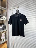 Miu*缪缪 Ss25早春新款翻领polo衫 高品质珠地棉材质 雍容华贵的品牌风格，260克重 客供进口面料 做出来的衬衫也是版型垂顺挺括，并且还抗皱抗起球，贴