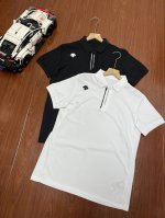 Descente迪桑特 夏季冰丝速干商务男士防晒短袖Polo衫 采用吸湿性极佳的专业运动面料动感珠地，布表面呈疏孔状，有如蜂巢，比普通针织布更透气、干爽及更耐洗