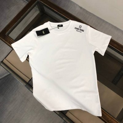 款号：G2168 Fendi 芬迪 2025夏季新款圆领短袖T恤！ - 260G双纱纯棉顶级面料 手感柔软 百分百纯棉独家出货 定染硫化黑无尘处理面料 -面料：