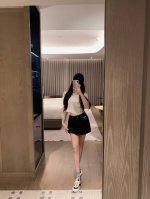 prad*订制三角牌撞色显瘦牛仔短裙Sml