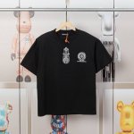 Chrome Hearts克罗心 烫钻烧花短袖T恤 前后幅标志高端烫钻压花 面料舒适柔软 高端洗水. 罗纹同缸订制订染 三标齐全 官网同步 原版开模 作为整个起