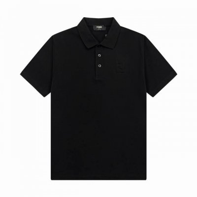 品牌：芬迪 Fendi 面料：纯棉丝光珠地 克重：270 颜色：黑色 白色 尺码：M-Xxl 原版定制1：1细节还原 三标Logo齐全 高端定制 短袖Polo衫