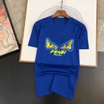 直 品牌 Fendi芬迪 胖子福音 原单男士休闲短袖T恤 2025春夏新品 定制胸前顶级Logo 工艺 搭配整件细节 品质及剪裁设计都堪称一流 定制进口丝光棉面