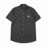 供 Louis Vuitton Lv路易威登立体刺绣标条纹短袖衬衫 定制主标 辅料 水洗齐全 品牌立体刺绣标 修身版型 请看好尺码数据下单 穿着舒适透气 随性时