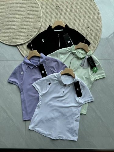 迪桑特箭头女士Tough短袖polo衫 size紫色 绿色 白色 黑色 S-M-L-Xl 推荐苔藓绿 活力满满 清新耐看 亲和治愈 减龄不止一点点 黑色 永远的