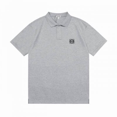 Loewe 罗意威 2025新款 经典Logo刺绣 男女同款 休闲polo衫 定制珠地棉面料 进口田岛机刺绣工艺 领标吊牌主唛三标齐全 颜色：灰色 尺码：M-X