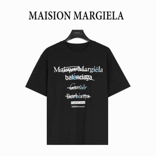 maisonmargiela 马吉拉 恶搞印花涂鸦圆领短袖T恤 重磅精梳260G纯棉双纱面料 3D数码直喷工艺 后背四角手工缝线 螺纹定织定染通肩拉条工艺增加衣