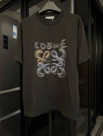 高端 Loewe 罗意威 25Ss 线条刺绣Logo短袖 黑 重磅克重260G纯棉双纱面料 螺纹定织定染通肩拉条工艺增加衣物清洗寿命 触感舒适 品质上乘 全套辅