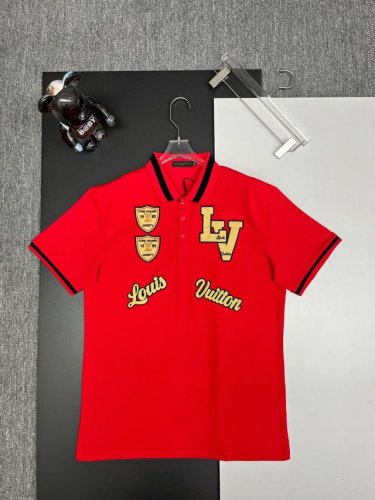 Lv 路易威登 刺绣新款polo衫 原版面料 官方同款 采用210克丝光珠地棉，定制 同缸染面料 手感非常舒服爽滑 版型挺阔有型 一线品牌代工厂p出品 进口百灵