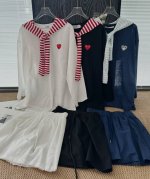 品名 pla*Y 川久爱心披肩亚麻长袖短裙三件套 尺码 M.L 颜色 白色 黑色 藏青色 休闲韩女三件套我悟了 不费力的运动时髦感 越简单越好看 出街必备 又A