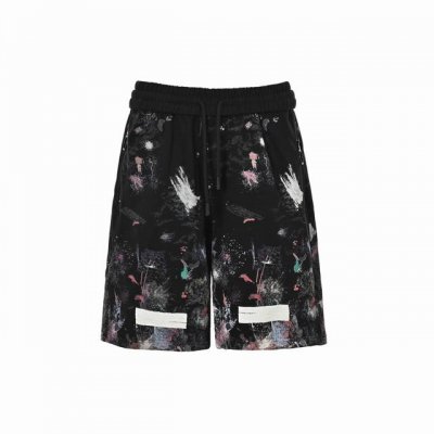 高版本Off White 17Ss星空烟花泼墨斜条短裤 可以说是Ow家最爆的一款短裤 看似杂乱无章 上镜上身效果无敌好看 此款裤子工艺复杂 难度极高 印花为前后