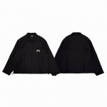 Stussy 斯图西 25春款新品字母刺绣底特律翻领情侣夹克外套-原单品质 Color：黑色 Size：M L Xl Number： 152 斯图西底特律翻领夹