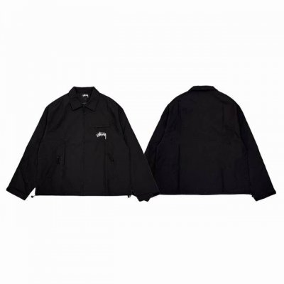 Stussy 斯图西 25春款新品字母刺绣底特律翻领情侣夹克外套-原单品质 Color：黑色 Size：M L Xl Number： 152 斯图西底特律翻领夹