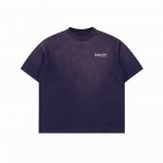 balenciaga 巴黎世家 25Ss 水洗可乐刺绣炒色破洞短袖T恤 夏日多巴胺复古炒色可乐波浪刺绣破坏系列 采用巴黎25年最新款面料 胸口刺绣及后背大Log