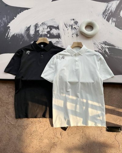 上新 descente 迪桑特 Ss25新款刺绣标高端户外运动健身透气速干科技面料户外短袖T恤polo衫 掌柜推荐 高品质高版本 -面料 采用7A级抗菌面料有效
