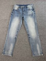 Lv 2025Ss春夏新款修身小直筒牛仔裤 完美洗水工艺 定制顶级五金Logo 独家定制微弹面料 码数29-38 没35、37 021Fmz