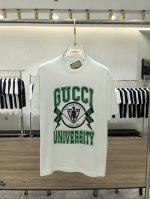新品 Gucci 男士时装款圆领短袖T恤，贸易公司洋行货，高级限定款，25年春夏新品，明星级人气单品！ 客供埃及进口顶级面料，甄选尼罗河区域光照极好的上等棉花原