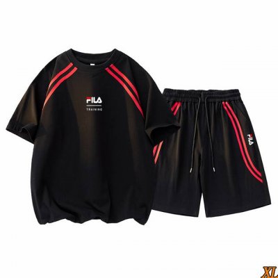 斐乐 独家实拍上新夏季高品质短袖短裤套装夏季冰丝凉感搭配休闲运动T恤运动套装 本季主打 货源充足 放心主推 高端品质 经典设计 做工出色 经典百搭 上身效果极佳