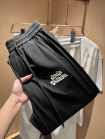 Louls**Vultt*N路易*登 2025春夏新款松紧腰休闲裤 前后标识Logo图案刺绣修饰 采用双压线缝制 劈裂度达到最高级别 定制纯棉面料光滑柔顺 垂顺
