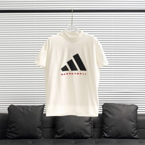 工厂p直供 Adidas丨阿迪达斯Basketball篮球运动短袖T恤 配色：白色红字收口领 尺码：Xs-Xl