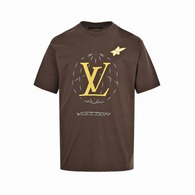 louis Vuitton 路易威登 25Ss 烫钻航线短袖 平织纯棉优质棉面料 采用16S平织优质棉 230G 特殊烫钻环保胶浆印花 环保胶浆印花后的面料手感