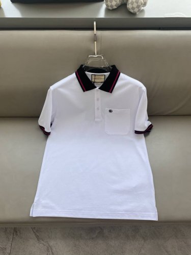 Gucci 2025Ss夏季新款 Logo男士翻领polo衫！经典商务男款，高端男装的天花板级别的商务男款！简约时尚大气不失优雅，单穿内搭体面过人，品质控 细节