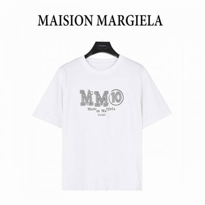 maisonmargiela 马吉拉 Mm10印花圆领短袖T恤 重磅精梳260G纯棉双纱面料 3D数码直喷工艺 后背四角手工缝线 螺纹定织定染通肩拉条工艺增加衣