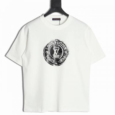 louis Vuitton 路易威登 Lv 25Ss 做旧圆圈短袖T恤 面料采用定制240G 26支特滑双股精棉平纹高密无尘全棉布料。前幅高密度加厚，走线平整，