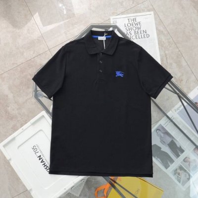 上新 纯原臻品 顶级复刻 Burberry 巴宝莉新款蓝色刺绣战马翻领Polo衫休闲短袖T恤 款号：0003 颜色：黑色 白色 购入原版开模打造，全套定制辅料，