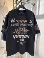 款号：Zmr23# 路易威登Louis Vuitton破坏字母印花短袖T恤 280克纯棉双砂面料 所有面料均已提前做过缩水 品质第一 所见即所得 不会洗一次版型