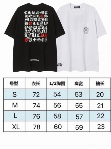 现货 p802252 新款克罗心短袖休闲潮牌潮新款男女情侣字母印花个性宽松T恤 克32支纯棉 颜色：黑色 白色 码数：S M L Xl