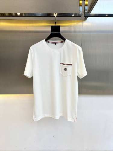 Mon蒙口、2025春夏新品纯棉口袋装饰最新面料，胸前蒙口字母绣标Logo时尚简约潮流短袖，最顶级的品质专柜原单短袖，顶级制作工艺进口面料，专柜款独特设计，采用
