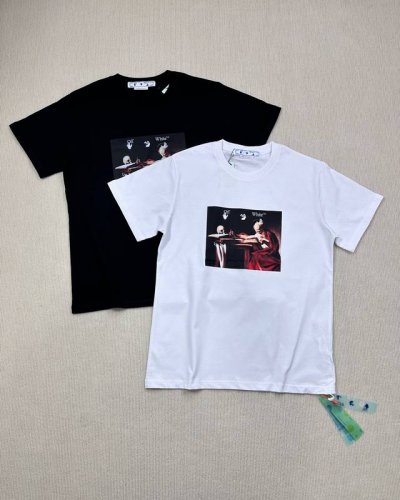 顶级版本上新 O31# -Off-White C O Virgil Ss24独家重工 新款Ow宗教系列骷髅头油画图案Virgil Abloh箭头警戒线印花高街复