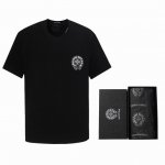 高版本Chrome Hearts 克罗心 梵文马蹄印花短袖！胸口小口袋，面料使用 克全棉双纱面料，纹路清晰可见，质感柔软细腻光滑，垂感十足！有一定厚度 非低廉材