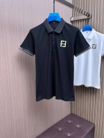 芬迪 2025Ss夏季新款字母Logo男士翻领Polo衫！经典商务男款，高端男装的天花板级别的商务男款！简约时尚大气不失优雅，单穿内搭体面过人，品质控 细节控的
