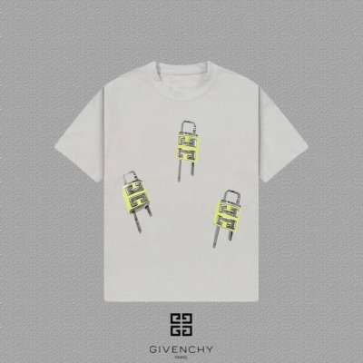 p90 [Givenchy 纪梵希] 2025Fw短袖T恤 字母Logo印花 高端26S双纱300克面料 重磅面料 定制拉架罗纹同缸同染 三标齐全 男女同款 颜
