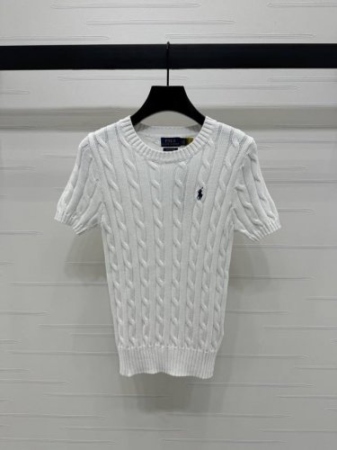 上新原单高端品质 Ralph Lauren Pol* 2025春夏最新系列！麻花钩织针织短袖！定制羊毛材质 通体麻花纹路钩织 层次丰富 穿出慵懒松弛感 胸前经典
